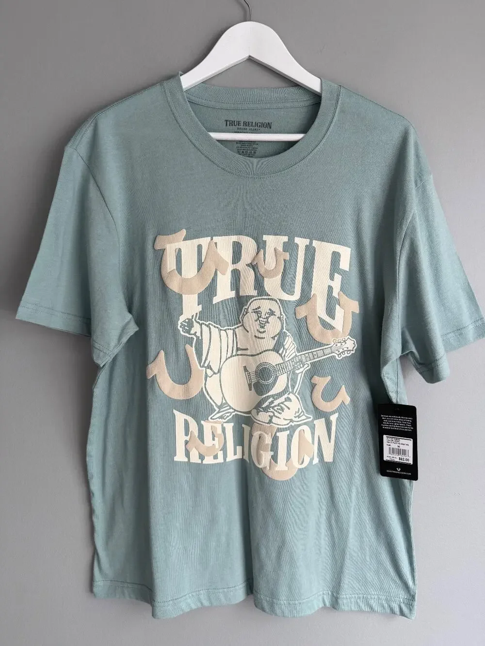 NWT True Religion Men's M Sage Buddha Puff Graphic Tee Y2K Statement $62 Retail